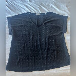 Andree Black Swiss dot top 2x